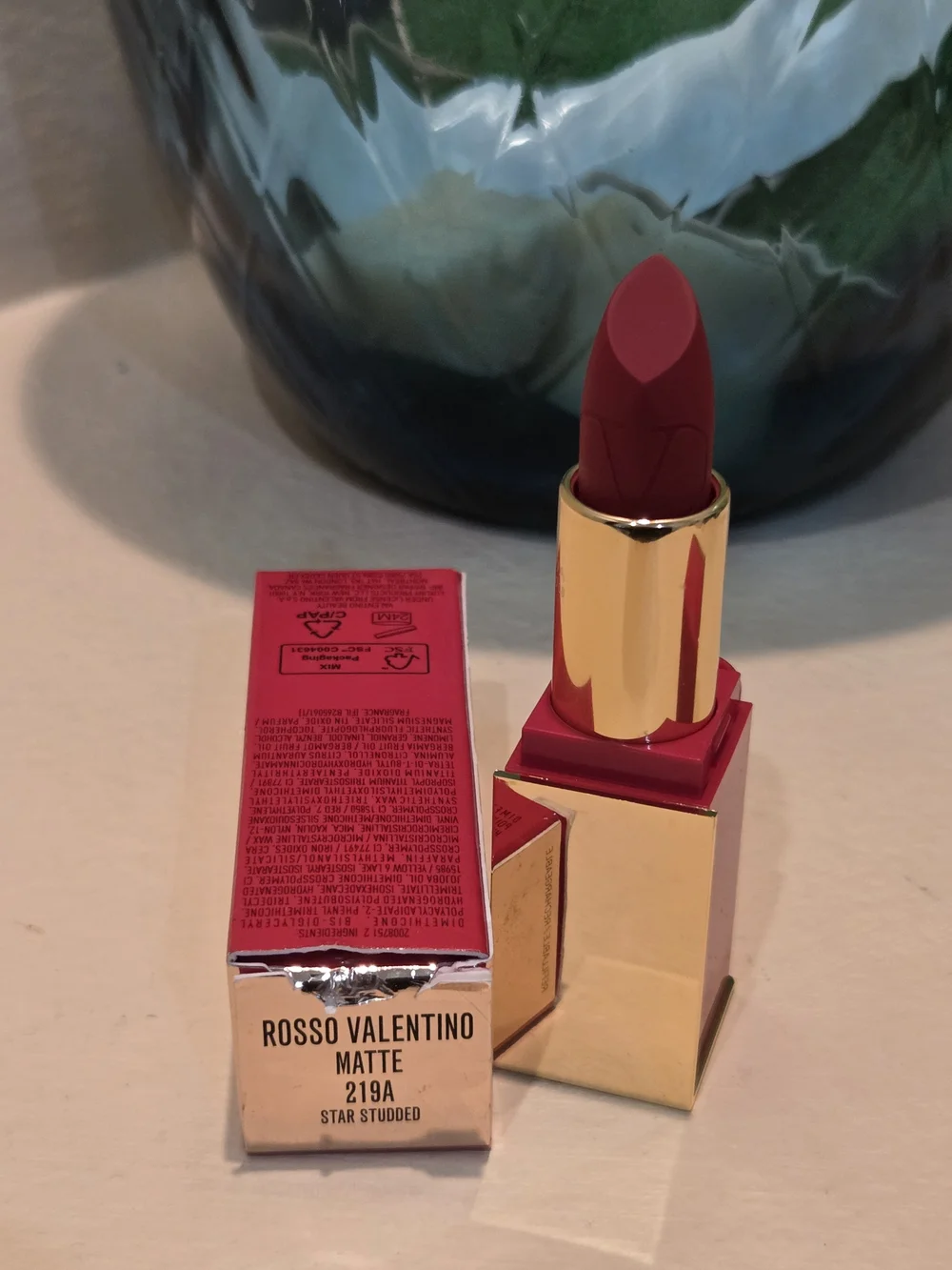 Valentino Rosso Valentino Matte Lipstick 219A Star Studded Full Size